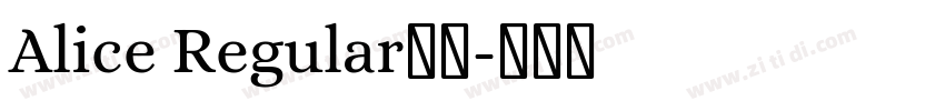 Alice Regular字体字体转换